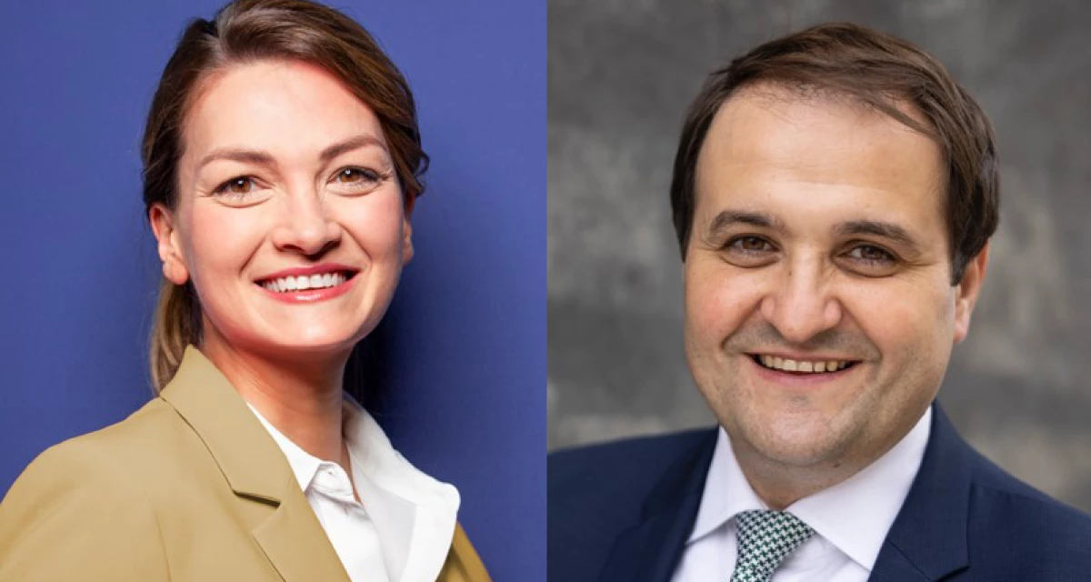 Judith Gerlach, Bayerische Film- und Digitalministerin und Nathanael Liminski, Minister und Chef der Staatskanzlei in NRW